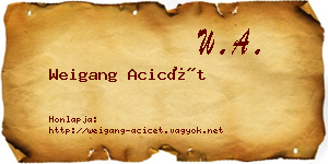 Weigang Acicét névjegykártya